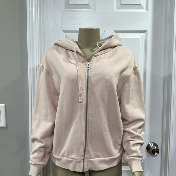 ALL SAINTS VIOLET HOODIE ALMOND PINK M RUCHED BACK. - Picture 1 of 6
